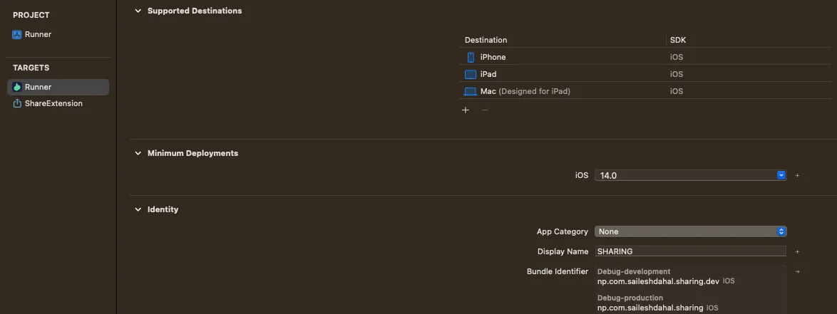 Setting min deployment version to 14