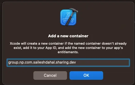add new group id for development