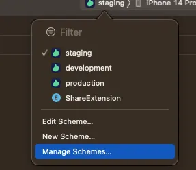 Manage scheme option