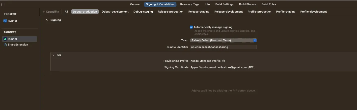 Show how to add app group